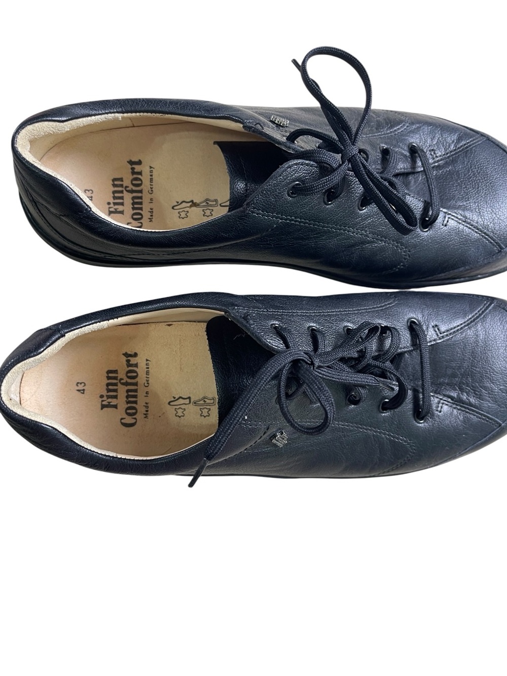 Finn Comfort Black Leather Lace-Up Casual Shoes size 43 - Picture 3 of 6